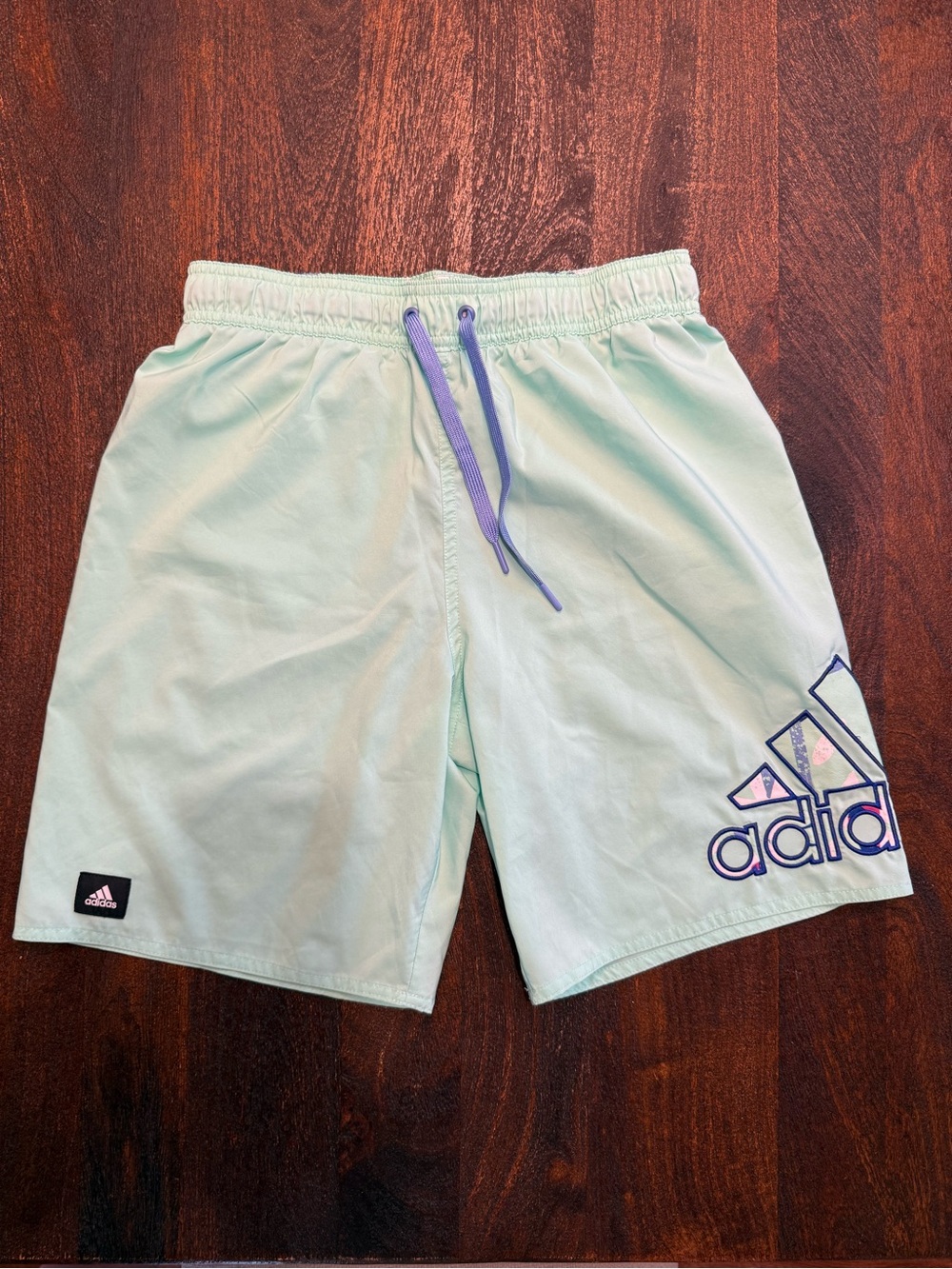 Adidas Mint Green Athletic Shorts - boys XL